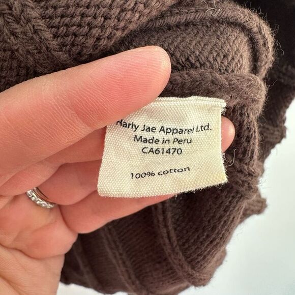 Harley Jae Women’s Muse Crop Boxy Bell Sleeve Chocolate Coco Brown Sweater - Picture 5 of 10